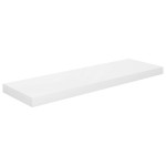 vidaXL Raft de perete suspendat, alb extralucios, 80x23,5x3,8 cm, MDF