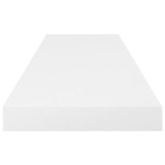 vidaXL Raft de perete suspendat, alb extralucios, 80x23,5x3,8 cm, MDF