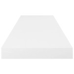 vidaXL Rafturi de perete, 2 buc., alb extralucios, 80x23,5x3,8 cm, MDF