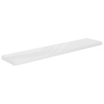 vidaXL Raft de perete suspendat, alb extralucios, 120x23,5x3,8 cm, MDF