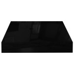 vidaXL Rafturi de perete 2 buc. negru extralucios 23x23,5x3,8 cm, MDF vidaXL Rafturi de perete 2 buc. negru extralucios 23x23,5x3,8 cm, MDF