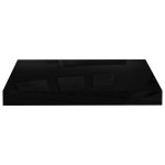 vidaXL Rafturi de perete, 4 buc., negru extralucios, 40x23x3,8 cm, MDF