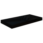vidaXL Rafturi de perete, 2 buc., negru extralucios, 50x23x3,8 cm, MDF vidaXL Rafturi de perete, 2 buc., negru extralucios, 50x23x3,8 cm, MDF