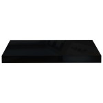 vidaXL Rafturi de perete, 2 buc., negru extralucios, 50x23x3,8 cm, MDF vidaXL Rafturi de perete, 2 buc., negru extralucios, 50x23x3,8 cm, MDF
