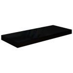 vidaXL Rafturi de perete 2 buc. negru extralucios, 60x23,5x3,8 cm, MDF vidaXL Rafturi de perete 2 buc. negru extralucios, 60x23,5x3,8 cm, MDF