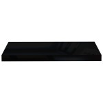 vidaXL Rafturi de perete 2 buc. negru extralucios, 60x23,5x3,8 cm, MDF vidaXL Rafturi de perete 2 buc. negru extralucios, 60x23,5x3,8 cm, MDF