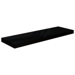 vidaXL Rafturi de perete, 4 buc., negru extralucios 80x23,5x3,8 cm MDF