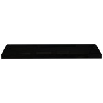 vidaXL Rafturi de perete, 4 buc., negru extralucios 80x23,5x3,8 cm MDF