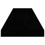 vidaXL Rafturi de perete 4 buc. negru extralucios, 90x23,5x3,8 cm, MDF vidaXL Rafturi de perete 4 buc. negru extralucios, 90x23,5x3,8 cm, MDF