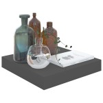 vidaXL Rafturi de perete, 2 buc., gri extralucios, 23x23,5x3,8 cm, MDF vidaXL Rafturi de perete, 2 buc., gri extralucios, 23x23,5x3,8 cm, MDF