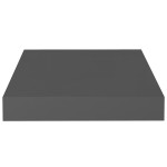 vidaXL Rafturi de perete, 4 buc., gri extralucios, 23x23,5x3,8 cm, MDF