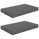 vidaXL Rafturi de perete, 2 buc., gri extralucios, 40x23x3,8 cm, MDF vidaXL Rafturi de perete, 2 buc., gri extralucios, 40x23x3,8 cm, MDF