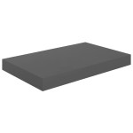 vidaXL Rafturi de perete, 4 buc., gri extralucios, 40x23x3,8 cm, MDF