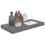 vidaXL Rafturi de perete, 2 buc., gri extralucios, 50x23x3,8 cm, MDF