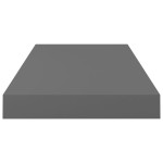 vidaXL Rafturi de perete, 4 buc., gri extralucios, 50x23x3,8 cm, MDF