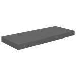 vidaXL Rafturi de perete, 2 buc., gri extralucios, 60x23,5x3,8 cm, MDF