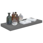 vidaXL Rafturi de perete, 4 buc., gri extralucios, 60x23,5x3,8 cm, MDF