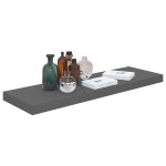 vidaXL Rafturi de perete, 4 buc., gri extralucios, 80x23,5x3,8 cm, MDF