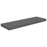 vidaXL Rafturi de perete, 4 buc., gri extralucios, 80x23,5x3,8 cm, MDF