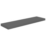 vidaXL Raft de perete suspendat, gri extralucios, 90x23,5x3,8 cm, MDF vidaXL Raft de perete suspendat, gri extralucios, 90x23,5x3,8 cm, MDF