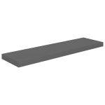 vidaXL Rafturi de perete, 4 buc., gri extralucios, 90x23,5x3,8 cm, MDF