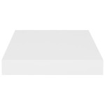 vidaXL Rafturi de perete suspendate, 2 buc., alb, 23x23,5x3,8 cm, MDF