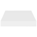 vidaXL Rafturi de perete suspendate, 4 buc., alb, 23x23,5x3,8 cm, MDF