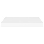 vidaXL Rafturi de perete suspendate, 2 buc., alb, 50x23x3,8 cm, MDF