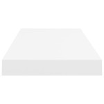 vidaXL Rafturi de perete suspendate, 2 buc., alb, 60x23,5x3,8 cm, MDF