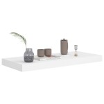 vidaXL Rafturi de perete suspendate, 2 buc., alb, 60x23,5x3,8 cm, MDF