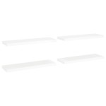 vidaXL Rafturi de perete, 4 buc., alb, 80 x 23,5 x 3,8 cm, MDF
