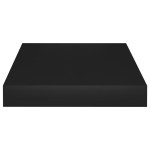 vidaXL Rafturi de perete suspendate, 4 buc., negru, 23x23,5x3,8 cm MDF vidaXL Rafturi de perete suspendate, 4 buc., negru, 23x23,5x3,8 cm MDF