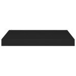 vidaXL Raft de perete suspendat, negru, 50x23x3,8 cm, MDF