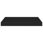 vidaXL Rafturi de perete suspendate, 4 buc., negru, 50x23x3,8 cm, MDF