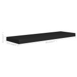 vidaXL Raft de perete suspendat, negru, 80x23,5x3,8 cm, MDF vidaXL Raft de perete suspendat, negru, 80x23,5x3,8 cm, MDF