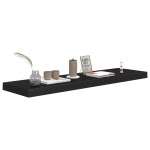 vidaXL Rafturi de perete suspendate 2 buc., negru, 90x23,5x3,8 cm, MDF vidaXL Rafturi de perete suspendate 2 buc., negru, 90x23,5x3,8 cm, MDF