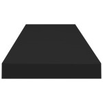 vidaXL Rafturi de perete suspendate 4 buc., negru, 90x23,5x3,8 cm, MDF vidaXL Rafturi de perete suspendate 4 buc., negru, 90x23,5x3,8 cm, MDF