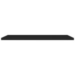 vidaXL Raft de perete suspendat, negru, 120x23,5x3,8 cm, MDF