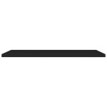 vidaXL Rafturi de perete suspendate 2 buc., negru 120x23,5x3,8 cm, MDF