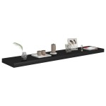 vidaXL Rafturi de perete suspendate 2 buc., negru 120x23,5x3,8 cm, MDF