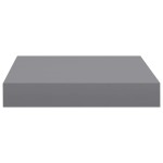 vidaXL Rafturi de perete, 4 buc., gri, 23 x 23,5 x 3,8 cm, MDF