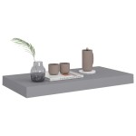 vidaXL Raft de perete suspendat, gri, 50x23x3,8 cm, MDF