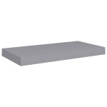 vidaXL Rafturi de perete suspendate, 2 buc., gri, 50x23x3,8 cm, MDF