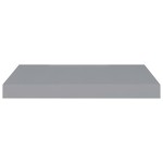 vidaXL Rafturi de perete suspendate, 4 buc., gri, 50x23x3,8 cm, MDF