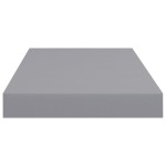 vidaXL Rafturi de perete suspendate, 4 buc., gri, 50x23x3,8 cm, MDF