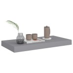 vidaXL Rafturi de perete suspendate, 4 buc., gri, 50x23x3,8 cm, MDF