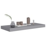 vidaXL Raft de perete suspendat, gri, 60x23,5x3,8 cm, MDF