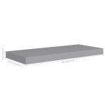 vidaXL Raft de perete suspendat, gri, 60x23,5x3,8 cm, MDF