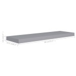 vidaXL Raft de perete suspendat, gri, 80x23,5x3,8 cm, MDF vidaXL Raft de perete suspendat, gri, 80x23,5x3,8 cm, MDF