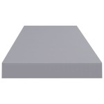 vidaXL Rafturi de perete suspendate, 4 buc., gri, 80x23,5x3,8 cm, MDF